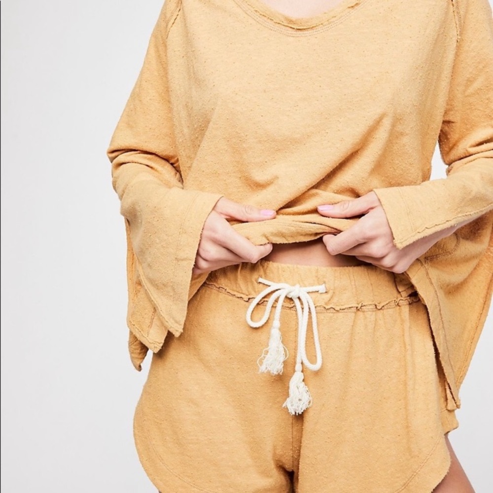 NWOT Free People Beach Summer Wishes Top Yellow Large